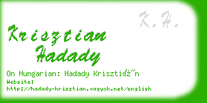 krisztian hadady business card